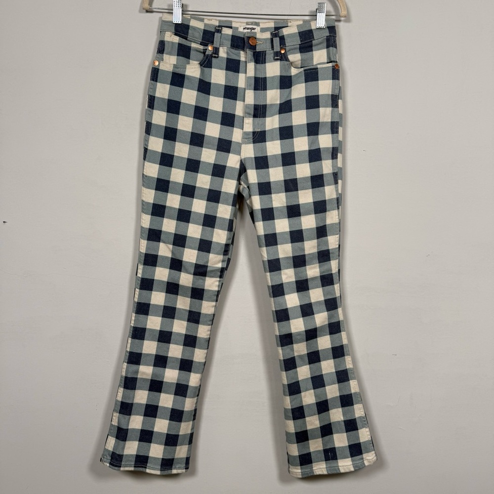Wrangler Wrock 672 Gingham Cropped Jeans, Size 29, Great Condition! - Picture 3 of 15